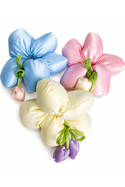 JUST WOMAN Satin Bagel Bun Buckle with Tulip Figure