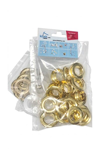 Klinkshop 26 Numara Kuşgözü (11 MM) Gold Renk-25 Adet Aparatsız Malzeme Paket...