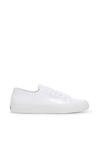 Superga 2750 Vegan Varnish Material Kadın Beyaz Bileksiz Sneaker