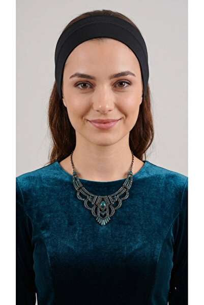 MY VİNTAGE Sihirli Yapışkanlı Kaymayan Bandana Spor Bone Siyah