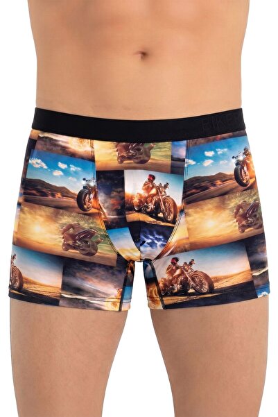 Just inner Boxer pentru bărbați cu imprimare digitală (96% bumbac - 4% elastan)