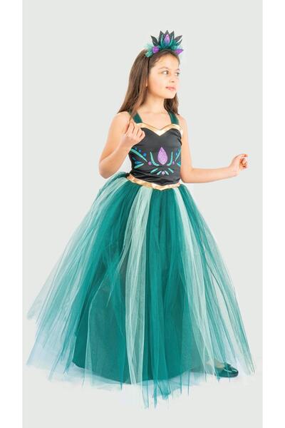 Buse&Eylül Bebe Frozen Character Anna Girl's Birthday Party Concept Dress