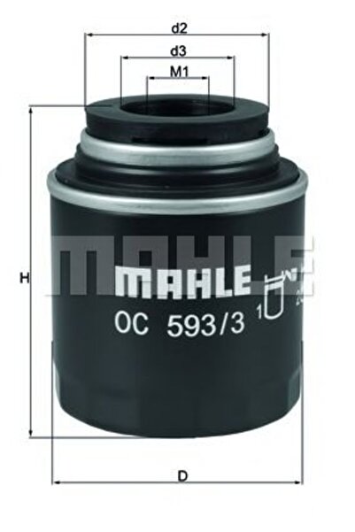 Mahle Original Filtru de ulei OC 593/3
