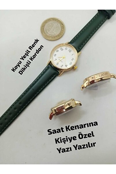 Brality SAAT KENARINA KİŞİYE ÖZEL YAZI YAZILIR , Marka Vintage Model , Yuvarl...