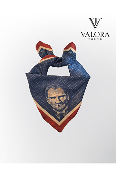 Valora Trend 72x72 cm Atatürk Temalı Saten Fular Bordo | Atatürk İmzalı Kare ...