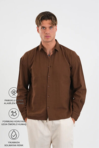 Redline Ανδρικό βαμβακερό πουκάμισο Comforted Oversize