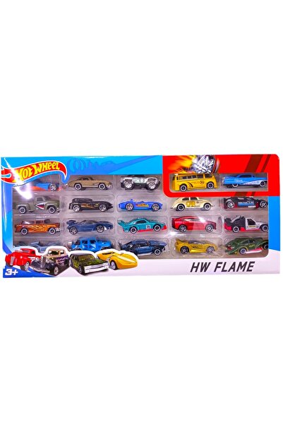 HOT WHEELS مجموعة من 20 سيارة لعبة مصبوبة للأطفال، بتصاميم وألوان متنوعة