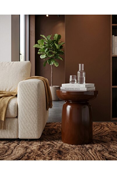 Velura Home & Living Fargo Mantar Yan Sehpa - Ceviz
