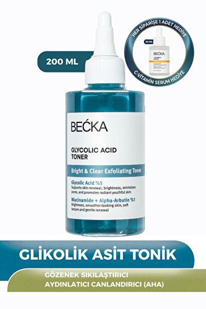 BECKA Glikolik Asit Tonik Gözenek Sıkılaştırıcı Canlandırıcı AHA 200 ml
