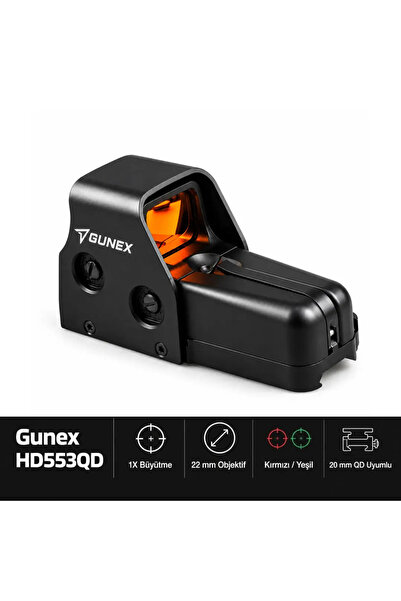 gunex HD553QD 1x22mm Kırmızı Yeşil Nokta Reddot