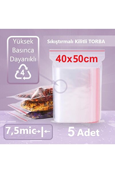 JokeyAmbalaj Kilitli Şeffaf Torba 40x60 Cm Aksesuar,Madeni Para,boncuk Ve Buz...