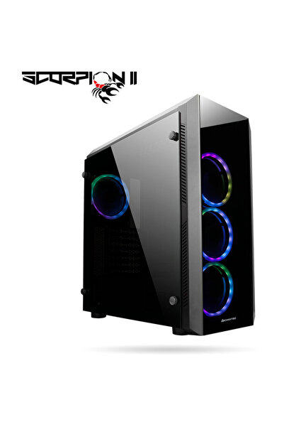 Chieftec Scorpion II Midi-Tower Black Glass RGB