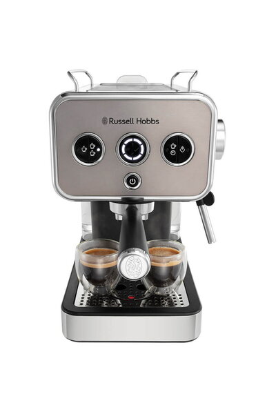 Remington Espressor Manual Distinction Titanium, 1350W, 15 Bar, 1.4L, Duza Ab...