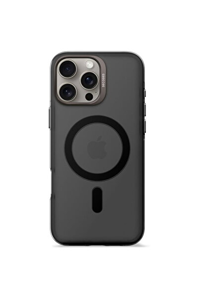 decoded Husă spate din plastic reciclat pentru iPhone 16 Pro Max, neagră tran...
