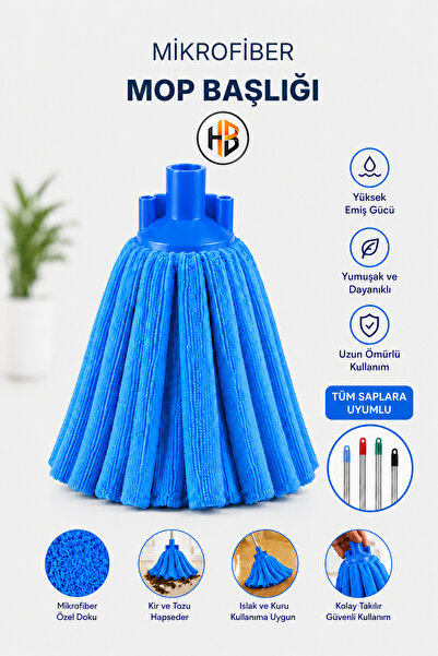 HOBİLON Mikrofiber Mop Başlığı - Mikrofiber Havlu - Çizmez & Koku Yapmaz & Sü...