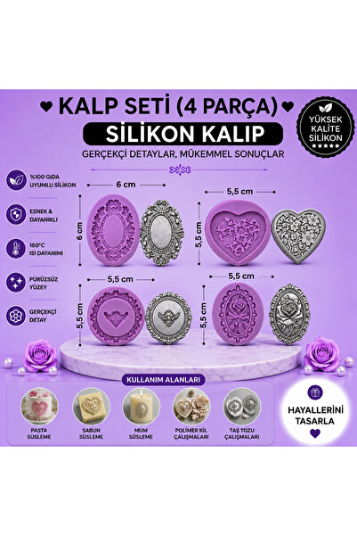 Dr.Paste Silikon Kalıp Kalp Seti