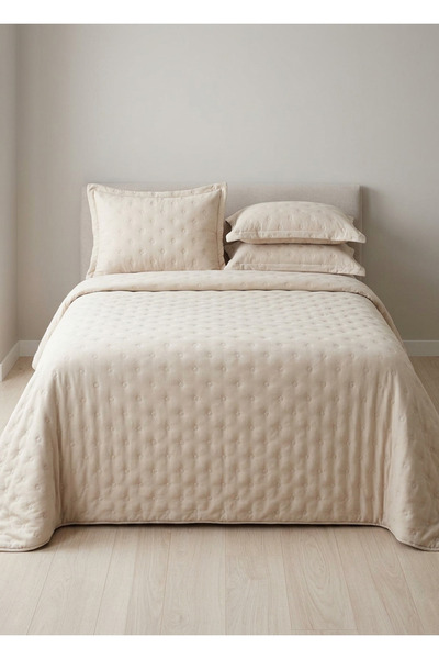 GENÇEV HOME COLLECTİONS Çift Taraflı Düz Battal Boy Çok Amaçlı Örtü Pike - 23...