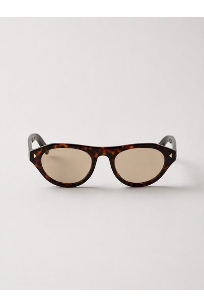 Angel Eyes Retro Chic Leopar Desenli Nude Camlı Popüler Güneş Gözlüğü B15S