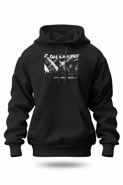 buzagi tasarım ürünleri Discharge Digital Print Hooded Unisex Sweatshirt