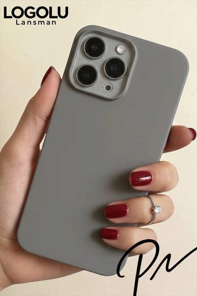ProNorth IPhone 15 PRO Uyumlu Kılıf Logolu Lansman Soft Yumuşak Içi Kadife Si...