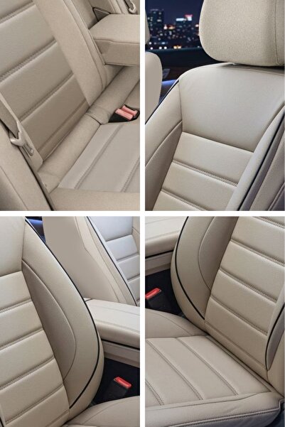 GM-DESIGN Jet Deri Ticari Oto Koltuk Kılıfı(DOBLO-CADDY-BERLİNGO-DOKKER-COURİER-KANGOO UYUMLU)