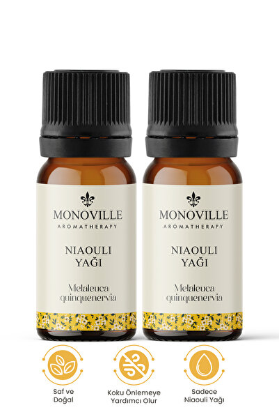 Monoville Nioli Uçucu Yağı 2'li Set Saf ve Doğal (Niaouli Essential Oil) 2x10 ml