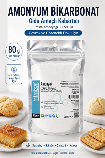 botaniksan Amonyum Bikarbonat Pasta Amonyağı 80 g – Kurabiye, Kömbe, Şambali ...