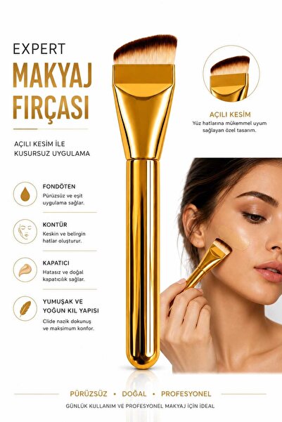 PİRAYE AKSESUAR Profesyonel Makyaj Fırçası • Kontür Kapatıcı Makyaj Fırçası •
