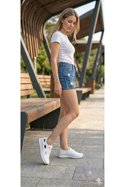 MCASERING Lüx Ortopedik Tabanlı Günlük Spor Kadın Babet Sneaker Ayakkabısı özel numara 41 -42