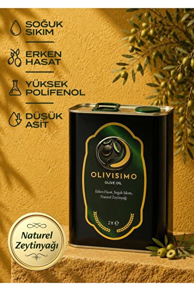 Olivisimo Erken Hasat Soğuk Sıkım Natürel Sızma Zeytinyağı 2 Lt