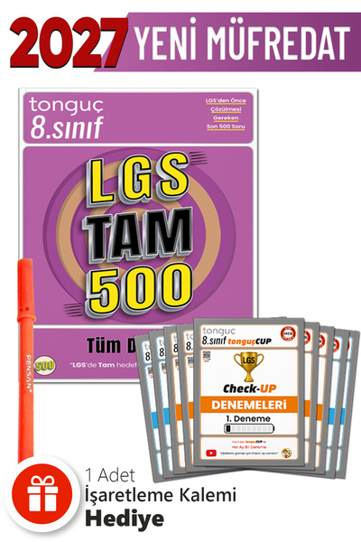 Tonguç Yayınları Sınıf LGS Tam 500+ Tonguç Cup Check-Up Denemeleri Seti + Hed...