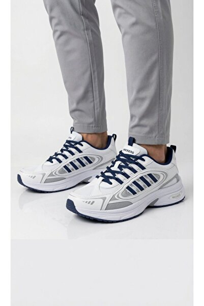 Wickers Men's White Casual Sports Shoes Comfortable Running Walking Shoes Ort...