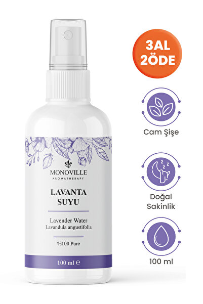 Monoville Lavanta Suyu 100 ml Cam Şişe Sprey Başlıklı (Lavender Water)