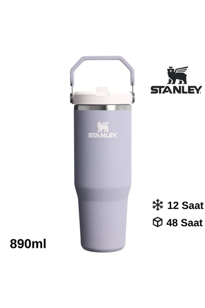 Stanley Buz Akışı ™   Flip Straw Tumbler 0.89L / 30oz Mor Toz
