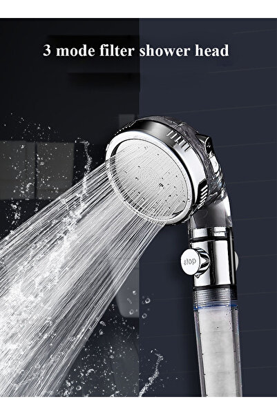 Yallabena High Pressure Shower Head with Filter, 3 Modes Water Saving Handhel...