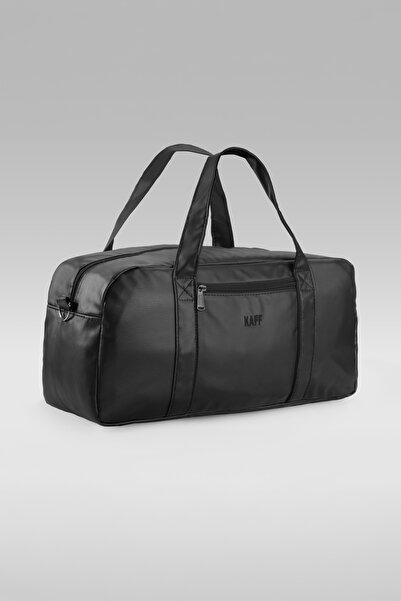 KAFF Black Faux Leather Unisex Large Volume Premium Travel & Fitness & Sports...