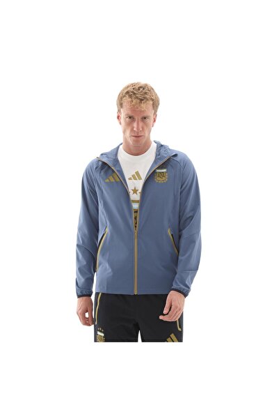 adidas Jz6313-E Afa Argentina Men's Raincoat-R &amp; Uuml;Zgarlık Blue