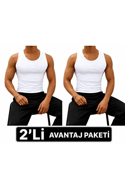 Livik Set de 2 maiouri sportive și casual din Lycra pentru bărbați, cu guler ...