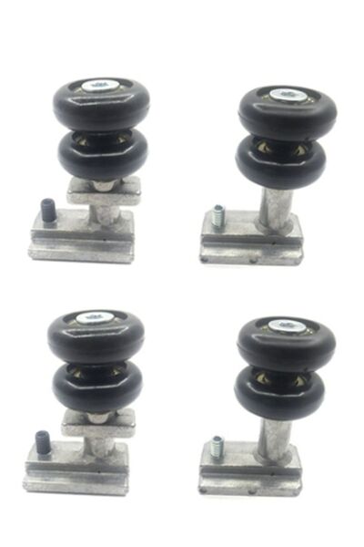 AYRINTISHOP Cam Balkon Kapı Tekeri 4'lü Set Dayanıklı Sessiz Sürgü Rulman Mek...