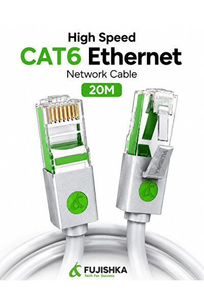 FUJISHKA High Speed CAT6 Ethernet Cable 20M - RJ45 LAN Cable for Router, Mode...