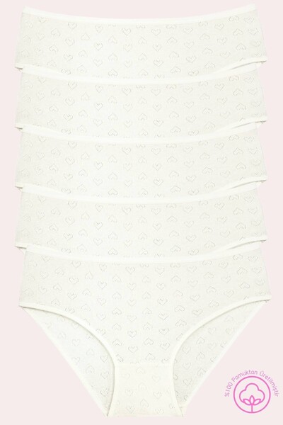 Newlilla عبوة من 5 قطع من سراويل باتو النسائية، مصنوعة من القطن بنسبة 100% بن...