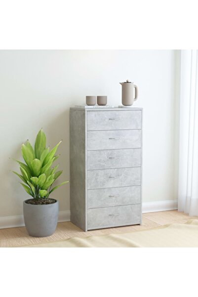 Concept Servantă cu 6 sertare, stejar fumuriu, 50x34x96 cm, lemn