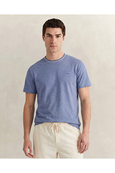 Gant Erkek Mavi Bisiklet Yaka Regular Fit T-Shirt