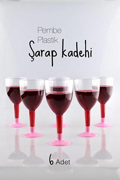 Ezupack 6'lı PLASTİK Pembe Bride To Be Partisi Kadeh Şarap Bardağı Bekarlığa ...