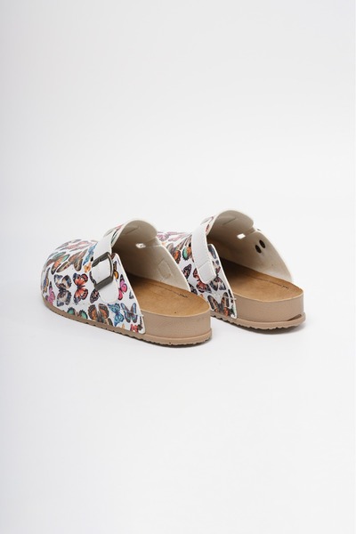 DOGİYE 8146 Colorful Butterflies Printed Comfort Slippers