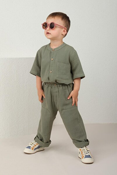 Mioma Kids Müslin Gömlek Çağla