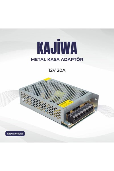 KAJİWA Mervesan 12v 20a Metal Kasa Adaptör - Trafo 240 Watt -mrwpower