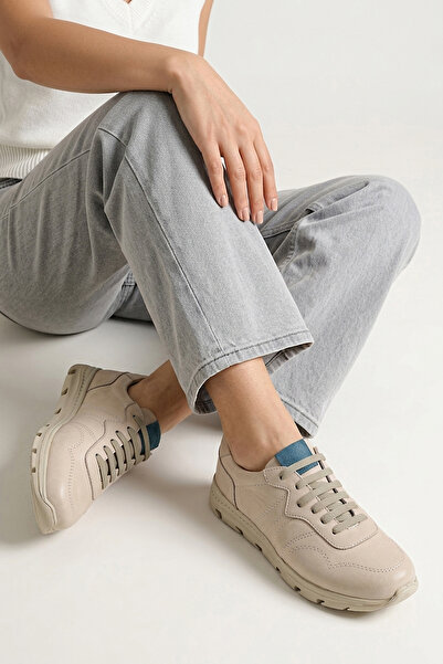 Ziya , Pantofi casual de damă piele naturală 1611022Z2746 Alb catifelat