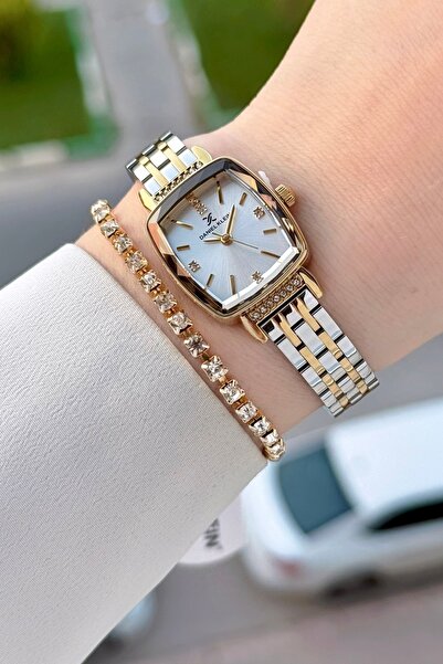 Daniel Klein Gold Gümüş Renk Hediye Paketli 22 Mm Kadın Kol Saati ve Bileklik