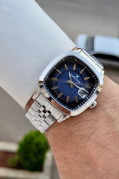 Daniel Klein Kadranı Lacivert Kordonu Silver Renk 39 Mm 24 Ay Garantili Erkek...